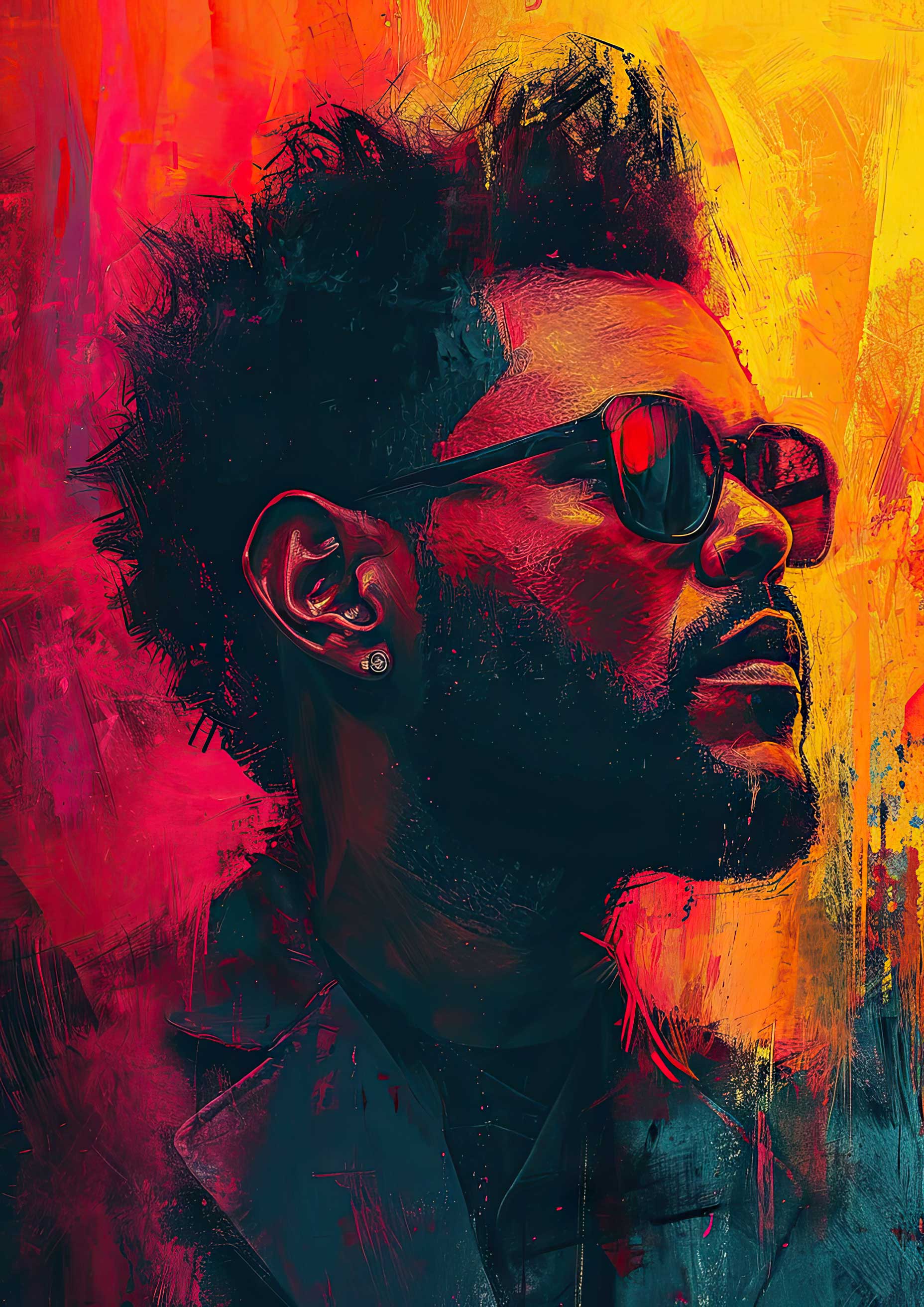 Preview for The-weeknd-digital-portrait-art-celebrities-background-ab101