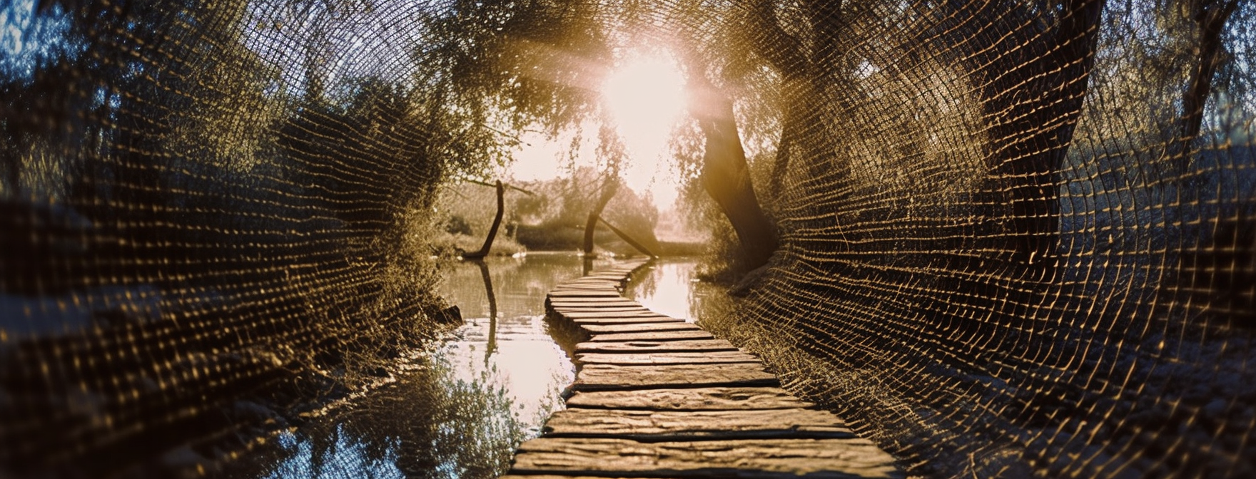 Preview for Serene-wooden-path-nature-ai-facebook-background-f50cb