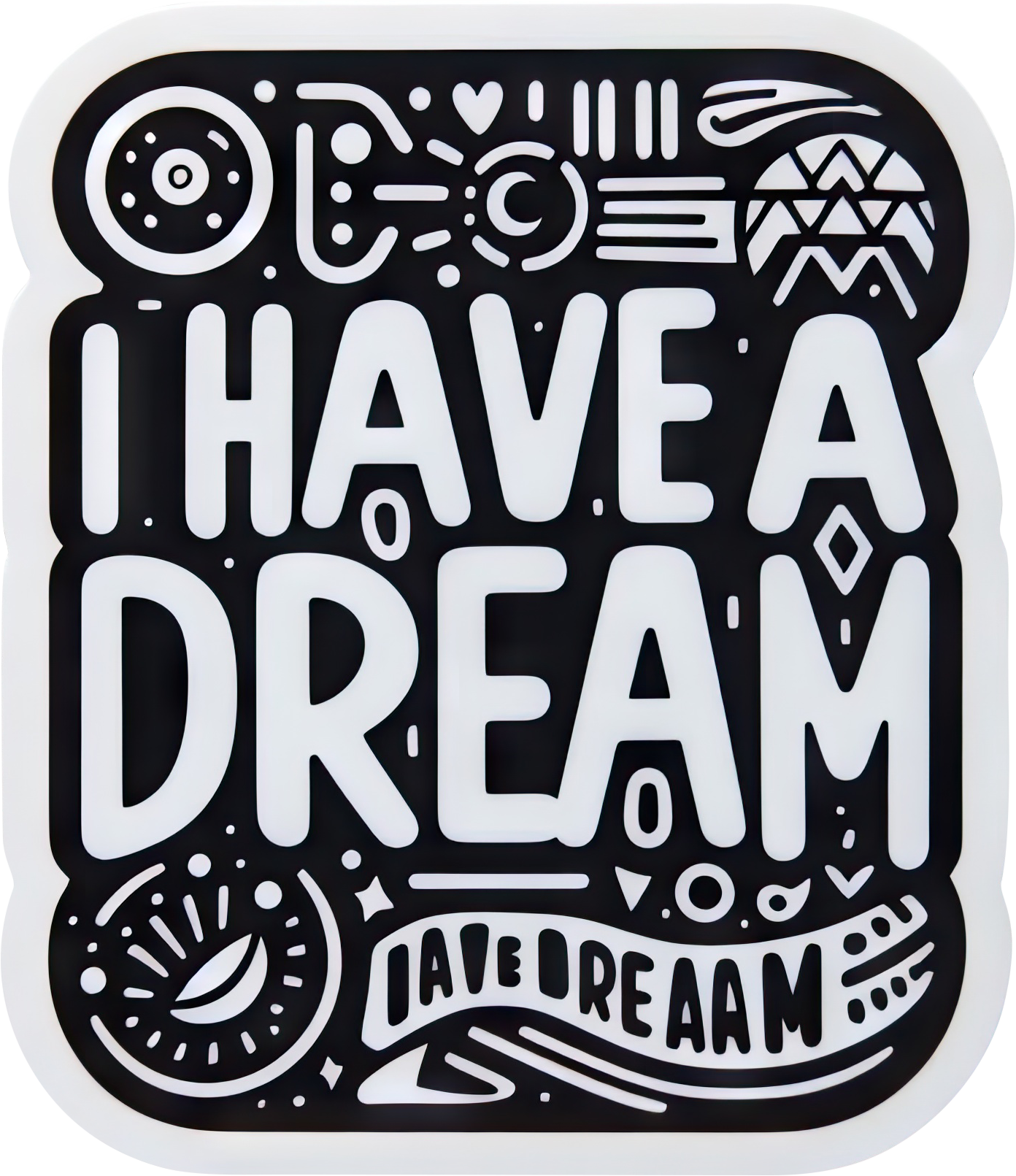 Preview for Inspirational-dream-typography-design-mlk-sticker-e23aa