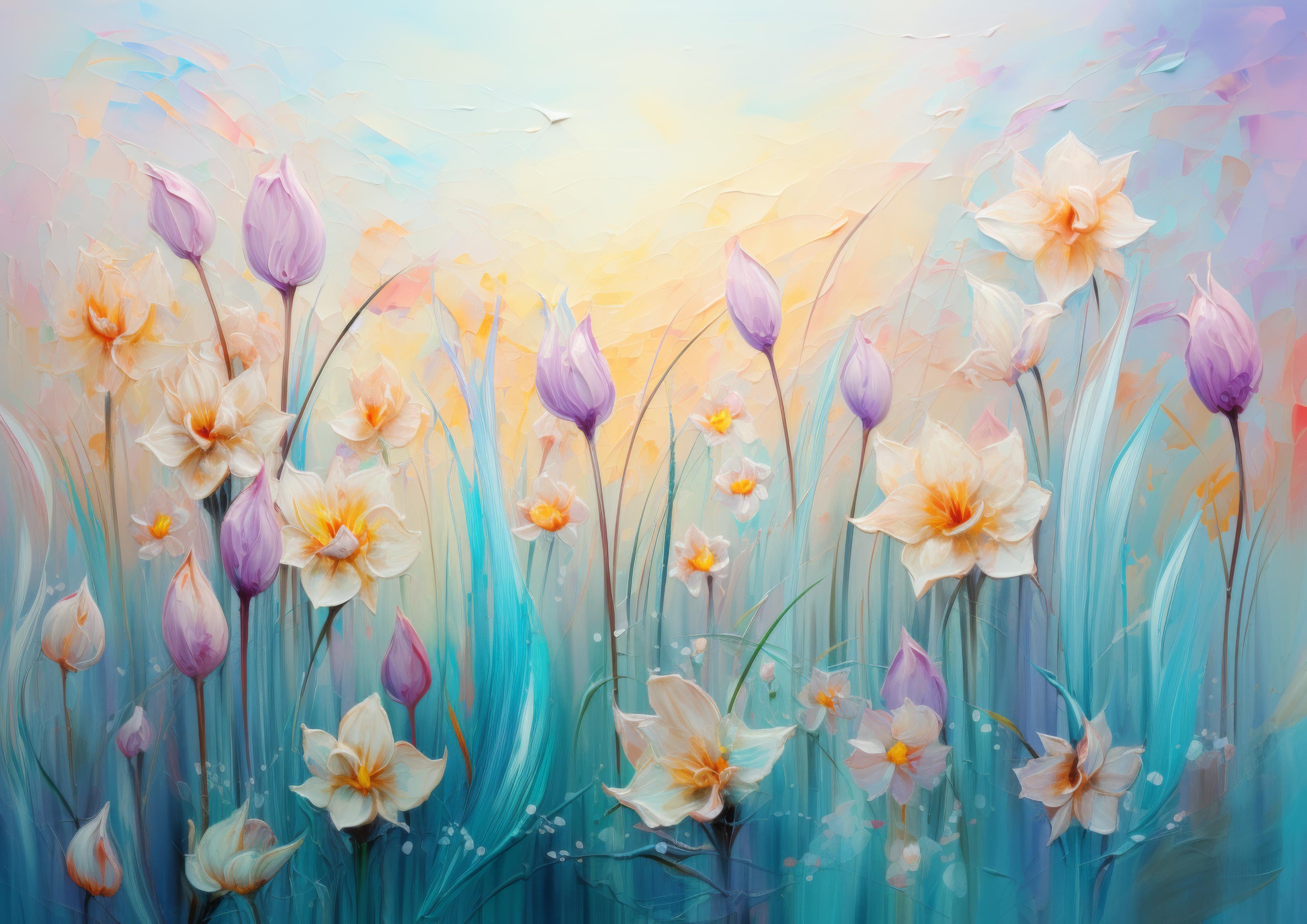 Preview for Floral-landscape-painting-easter-background-b1952