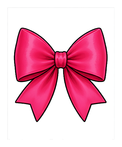 Preview for Fuchsia Simple Bow Sticker
