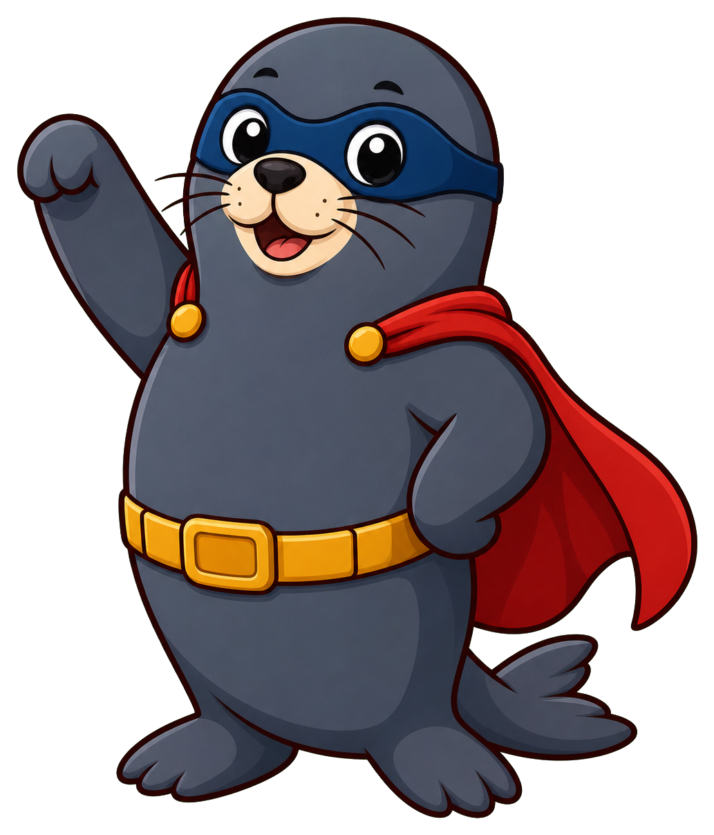 Preview for Superhero Seal Sticker Graphic