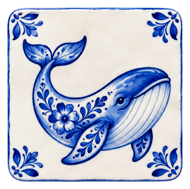 Preview for Whale Delft Tile