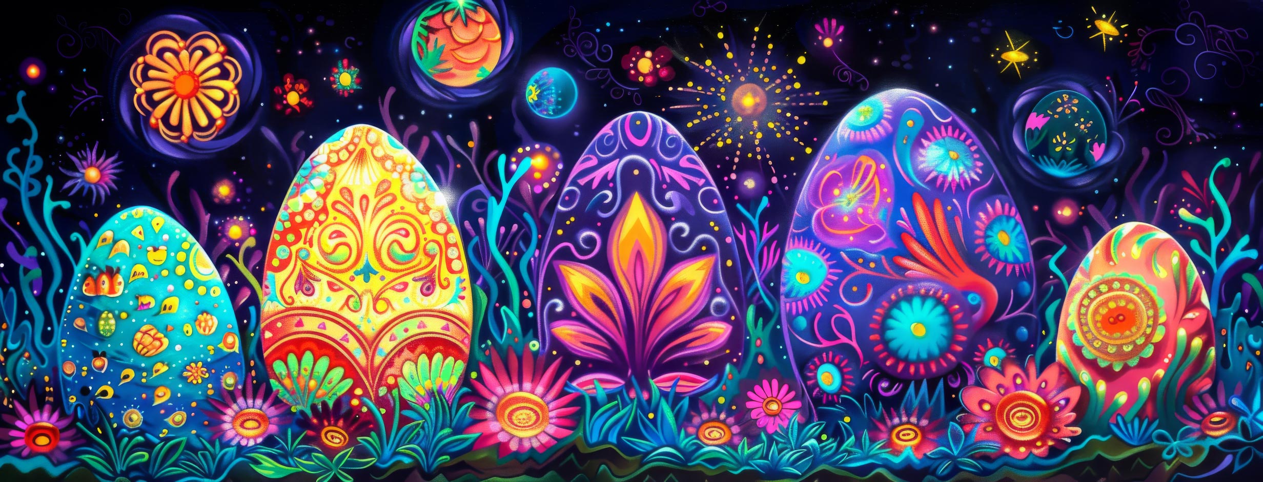 Preview for Easter-eggs-whimsical-garden-easter-facebook-background-308da