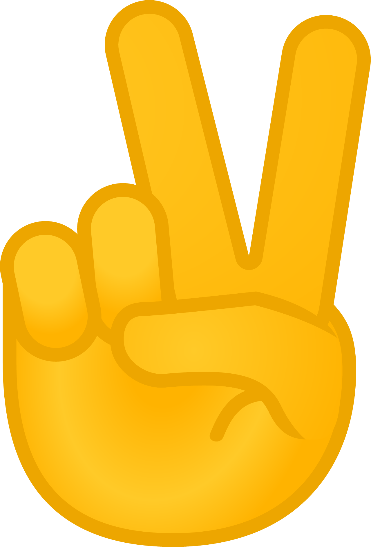 Preview for Peace-sign-emoji-yellow-hand-emoji-hands-sticker-75798