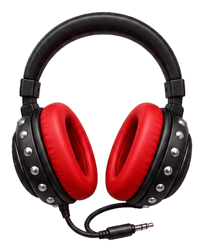 Preview for Studded Headphones Sticker Graphic
