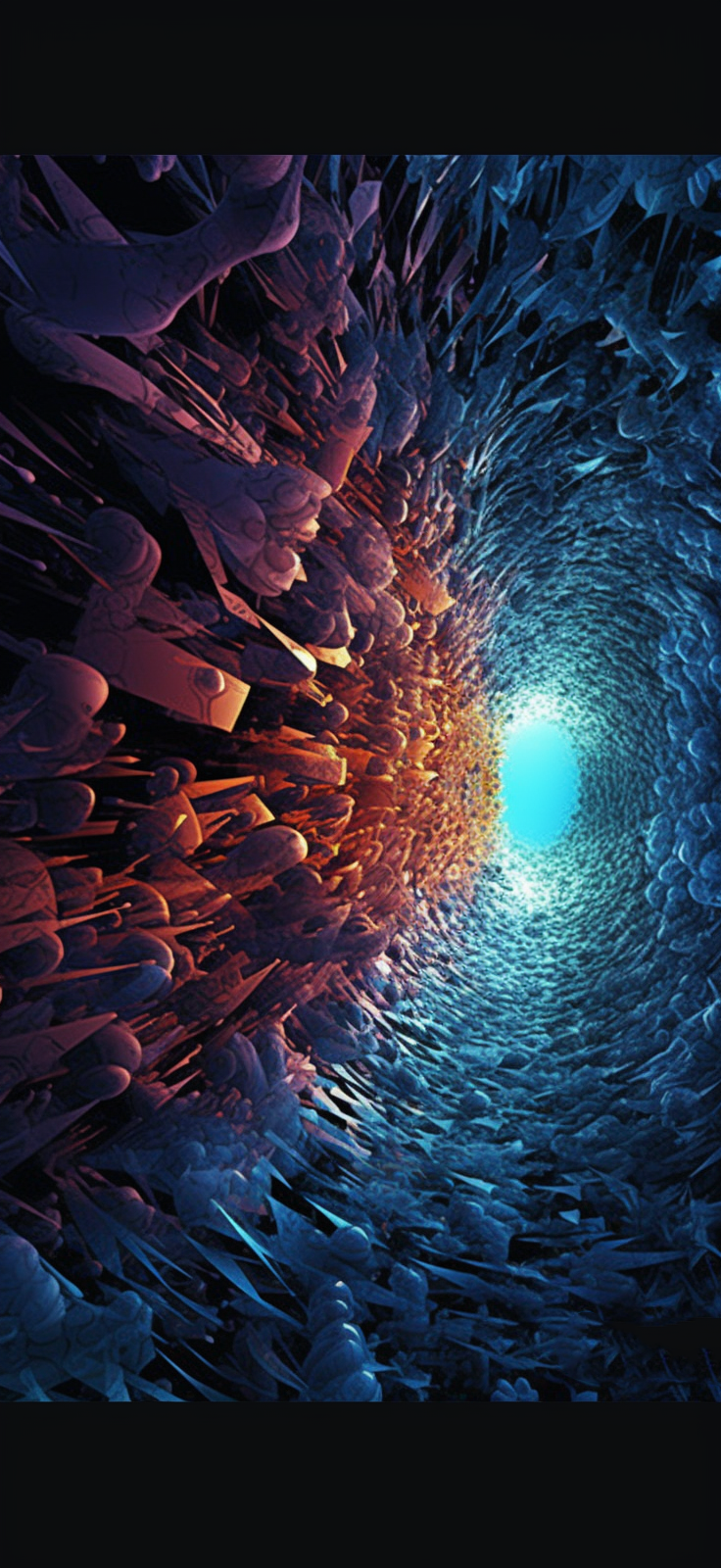 Preview for Vibrant-tunnel-vision-art-ai-phone-background-b73f2