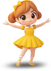 Preview for Cartoon-girl-yellow-dress-character-sticker-14357