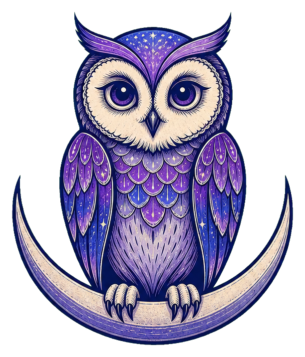 Preview for Indigo Owl Moonkeeper Sticker