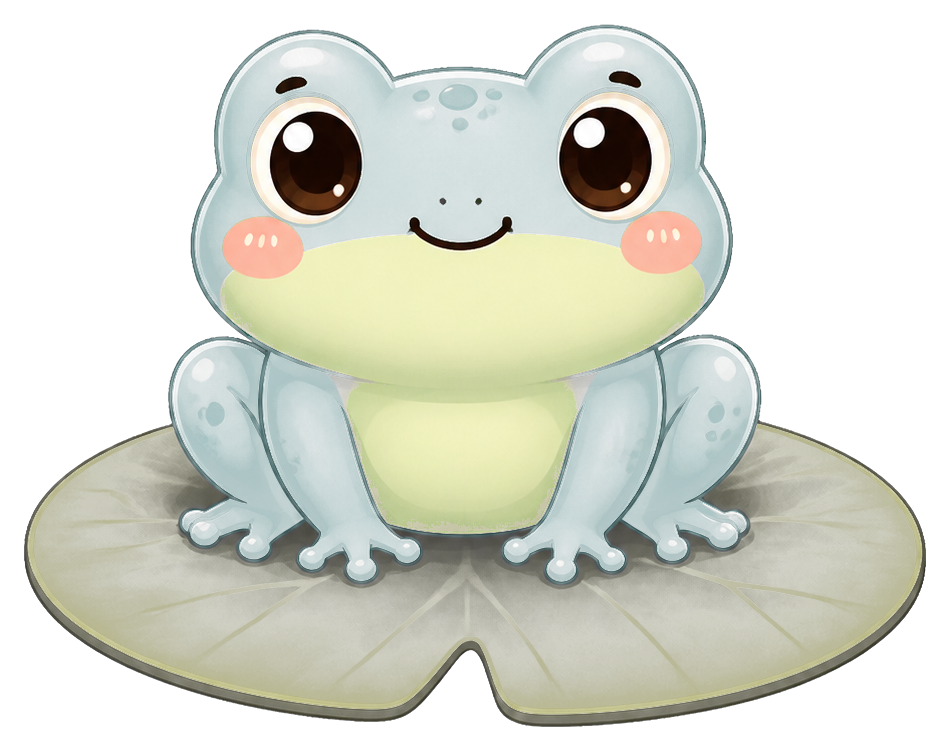 Preview for Kawaii Frog Lily Pad Sticker