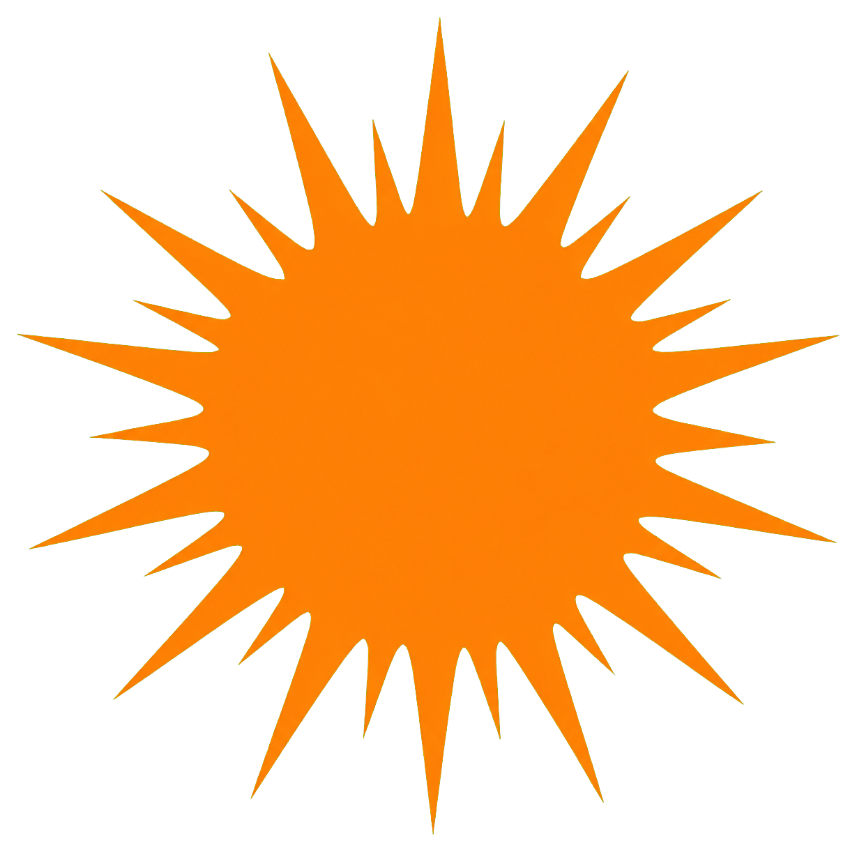 Preview for Orange Radial Burst Sticker