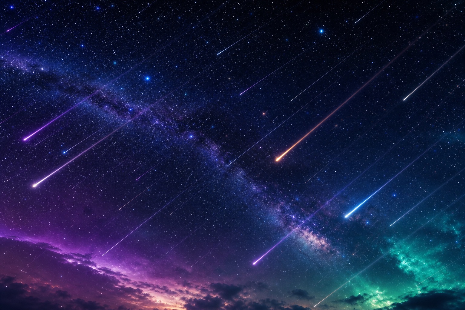 Preview for Cosmic Meteor Shower Night Sky Background