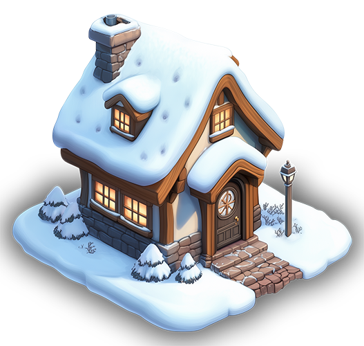 Preview for Cozy-snowy-cottage-illustration-building-sticker-0f3e6