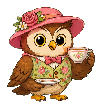 Preview for Tea Party Owl Sticker