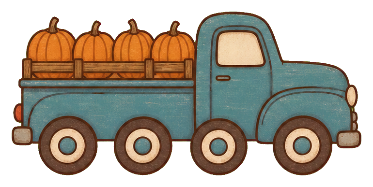 Preview for Dusty Blue Thanksgiving Farm Truck Sticker