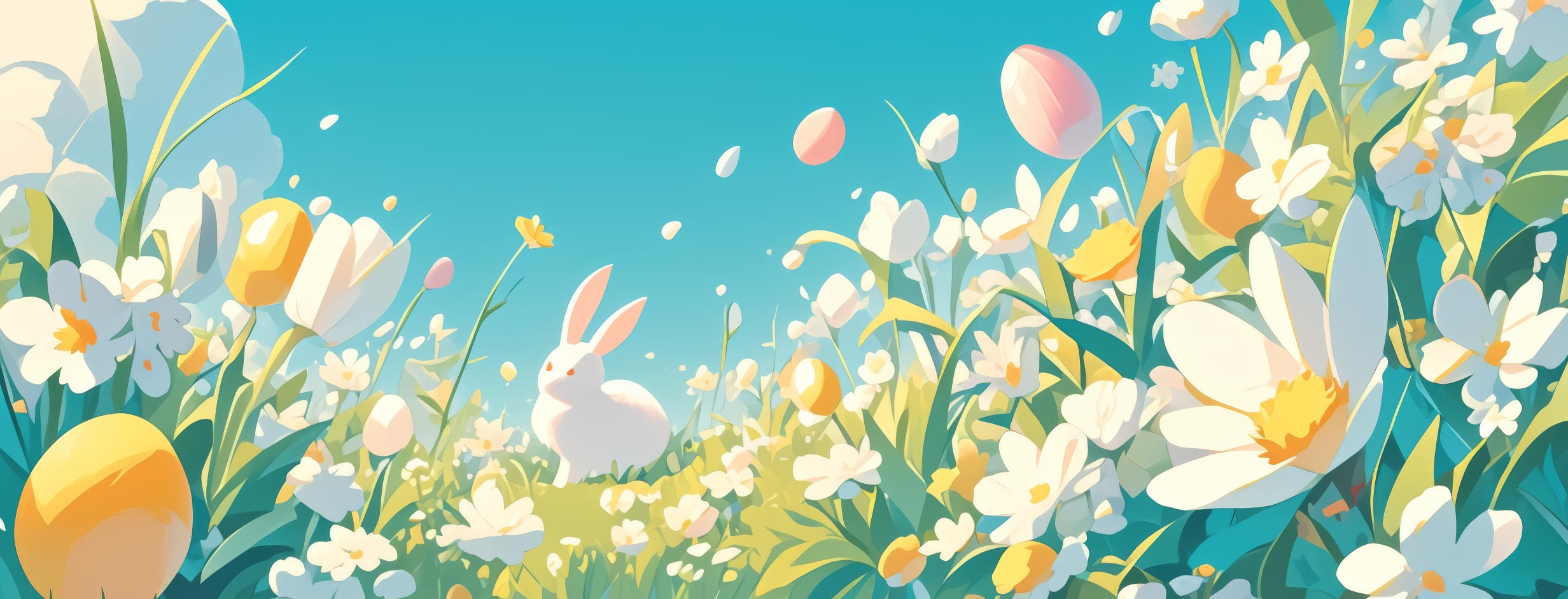 Preview for Easter-bunny-floral-landscape-easter-facebook-background-dad78