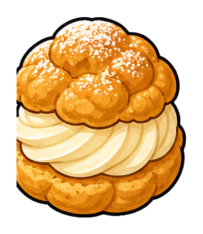 Preview for Cream Puff Sticker For Food Designs