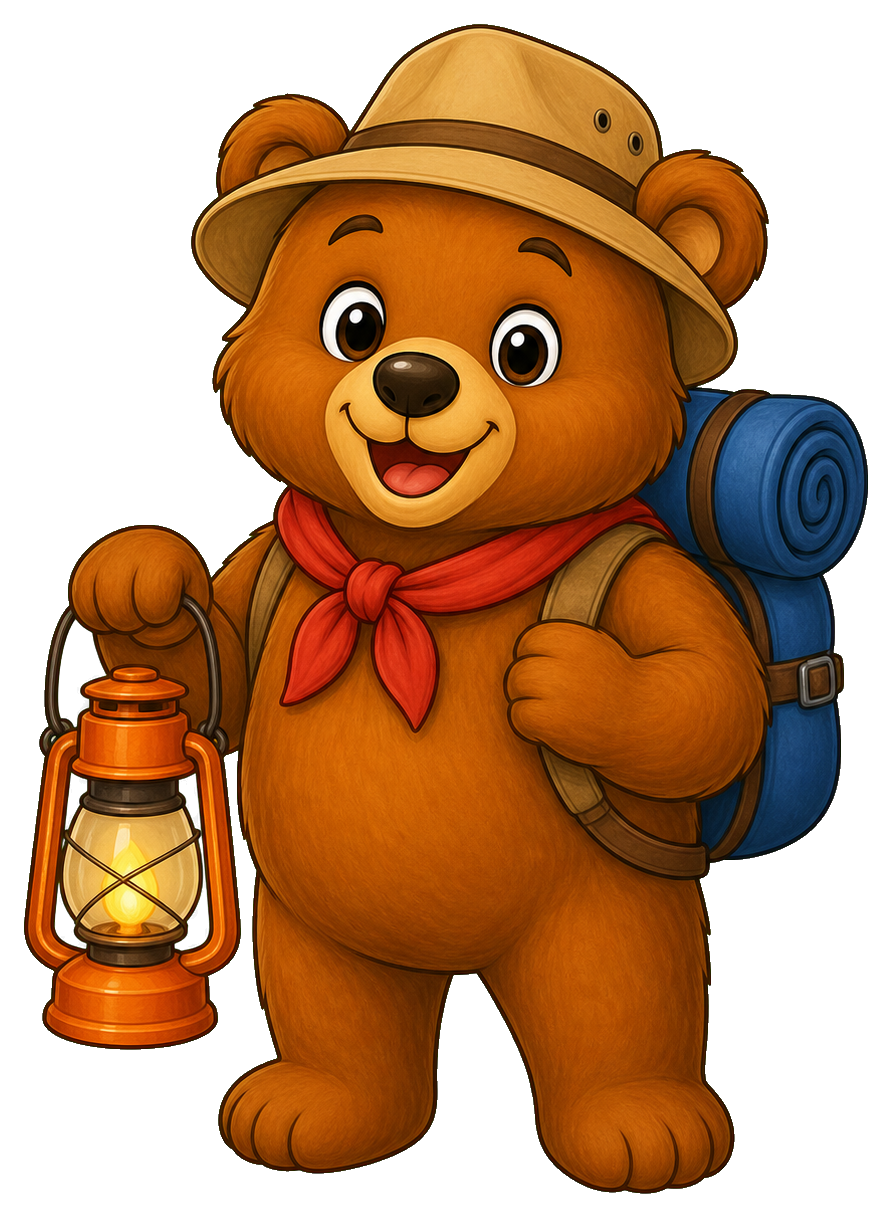Preview for Camping Bear Sticker Graphic