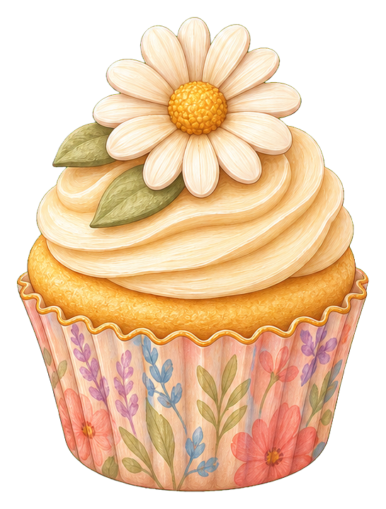 Preview for Daisy Cupcake Sticker