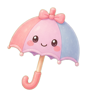Preview for Rainy Umbrella Kawaii Sticker