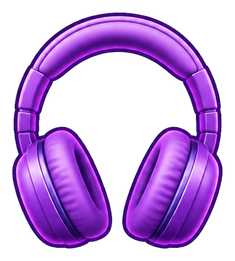 Preview for Purple Headphones Sticker