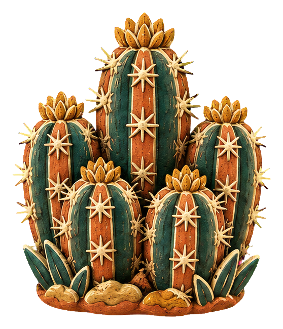 Preview for Sgraffito Desert Plants Fairy Castle