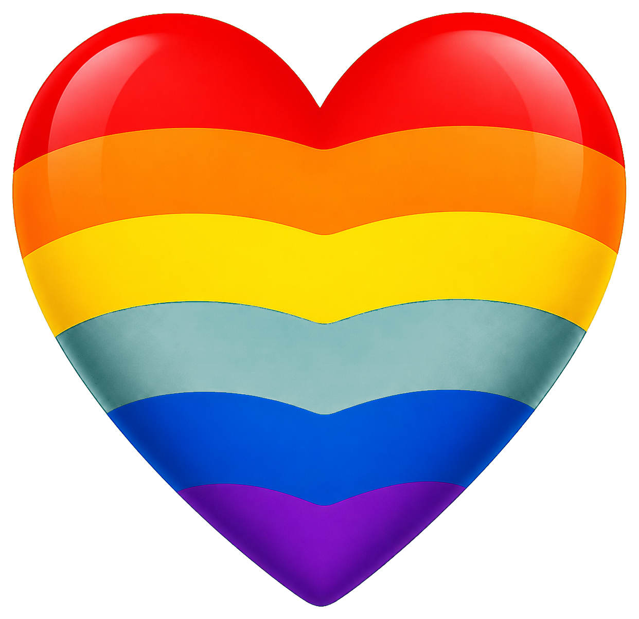 Preview for Rainbow Pride Heart Sticker