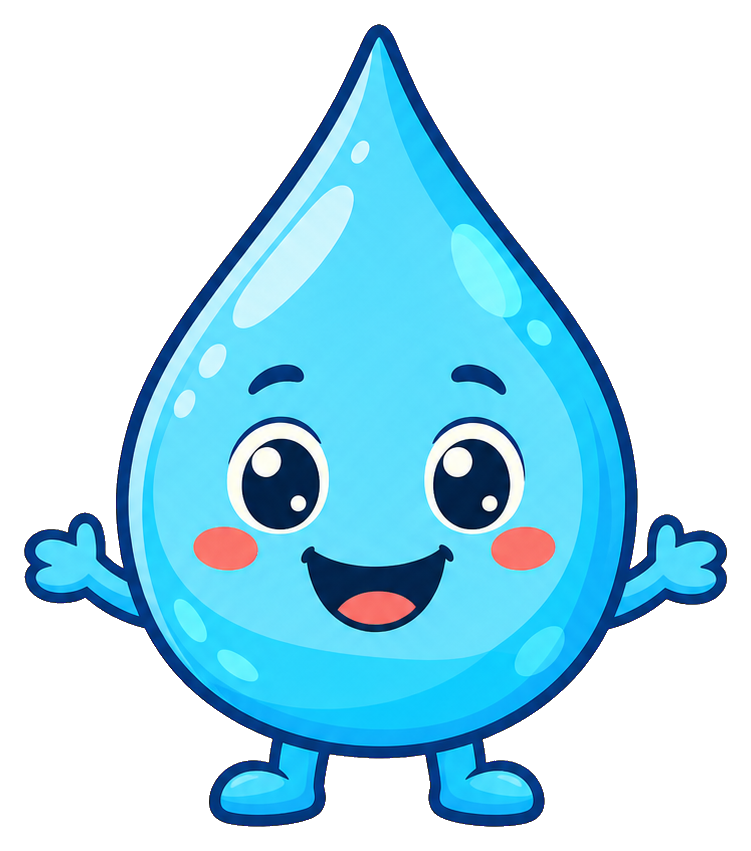 Preview for Happy Water Droplet Sticker