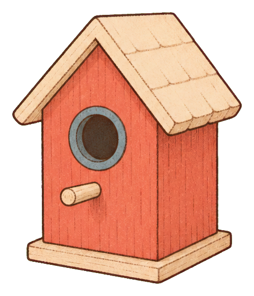 Preview for Coral Spring Birdhouse Sticker