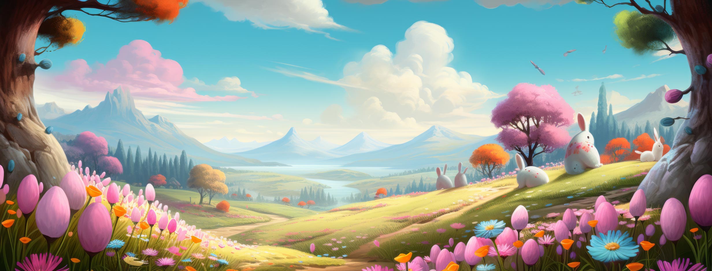 Preview for Fantasy-landscape-art-easter-facebook-background-88b1e