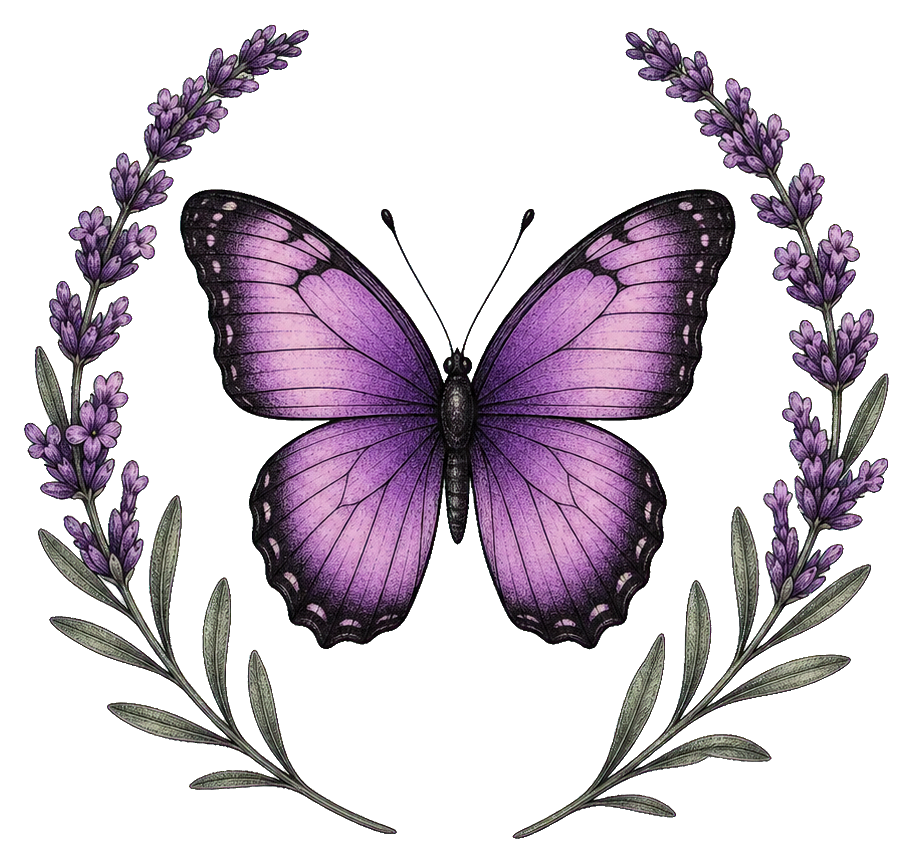 Preview for Lavender Sprig Butterfly Sticker