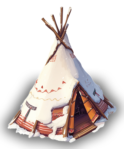 Preview for Snowy-teepee-illustration-building-sticker-b9abe