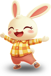 Preview for Happy-cartoon-rabbit-character-sticker-f5e48