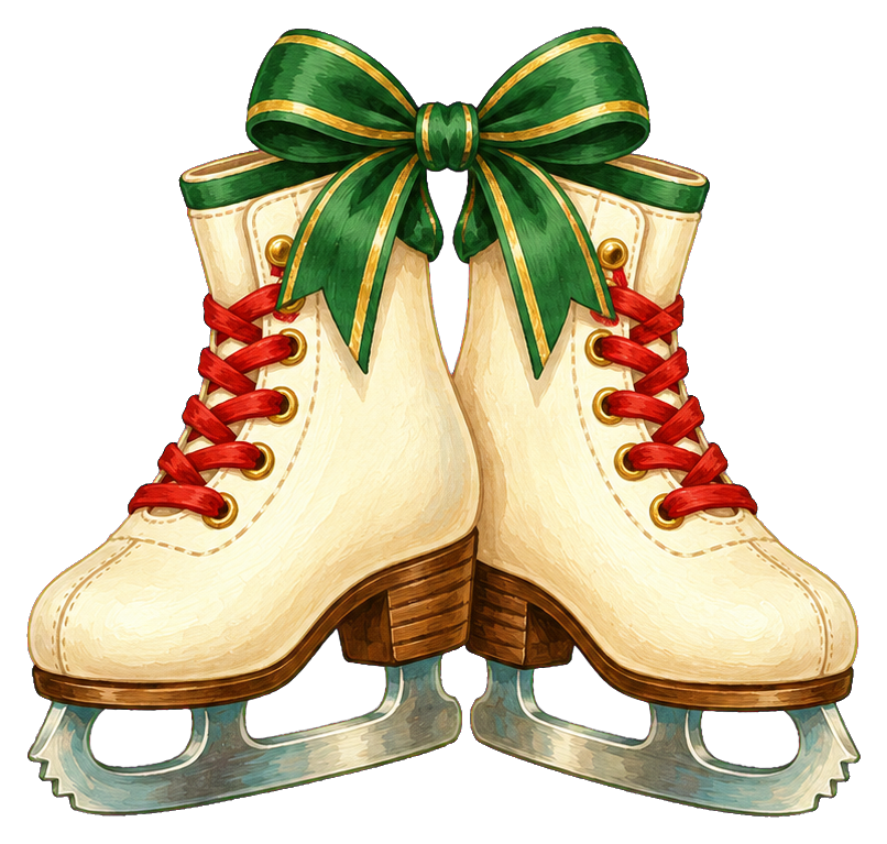 Preview for Christmas Ice Skates With Ribbon