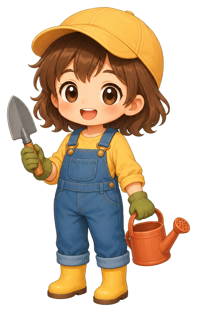 Preview for Chibi Gardening Kid Sticker