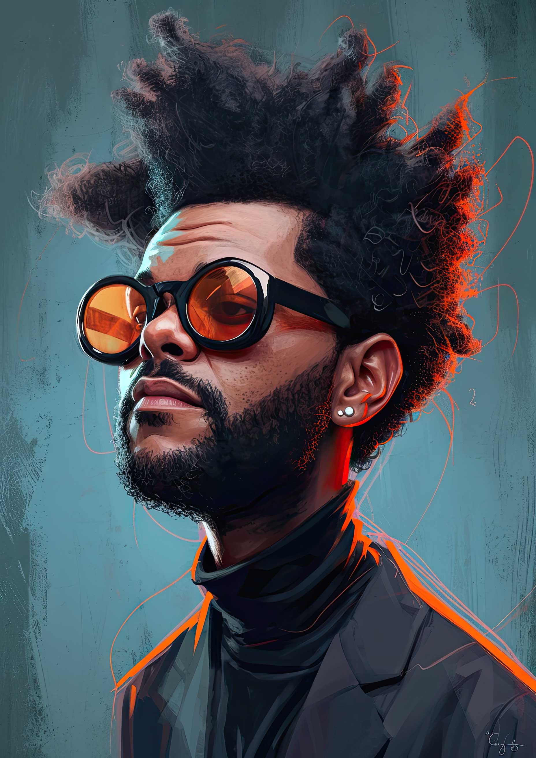 Preview for The-weeknd-futuristic-portrait-celebrities-background-cc922