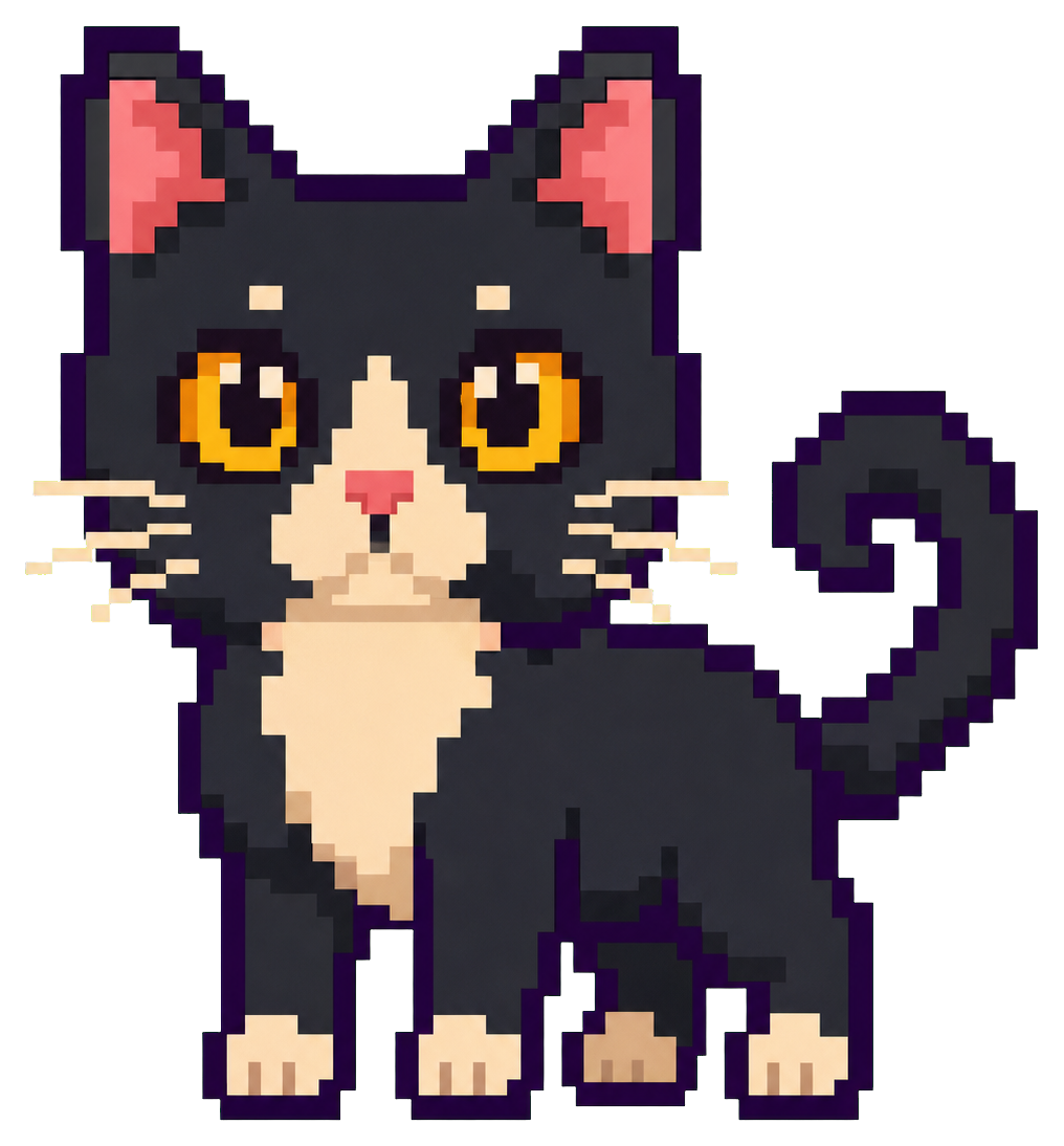 Preview for Pixel Art Cat Sticker