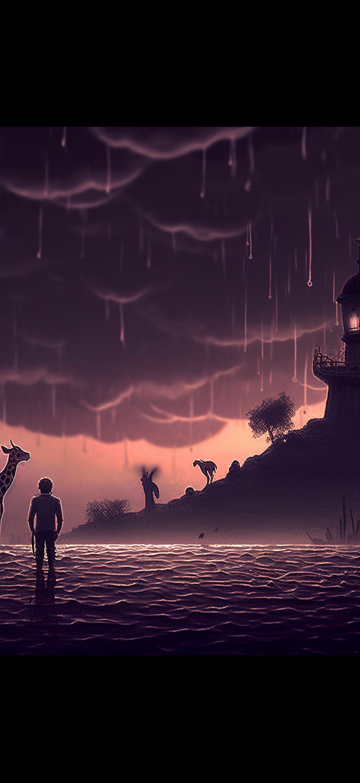 Preview for Mysterious-landscape-at-dusk-ai-phone-background-32f1c