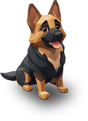 Preview for Cartoon-german-shepherd-dog-animal-sticker-bb466