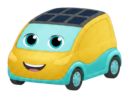 Preview for Delighted Solar Car Character Sticker