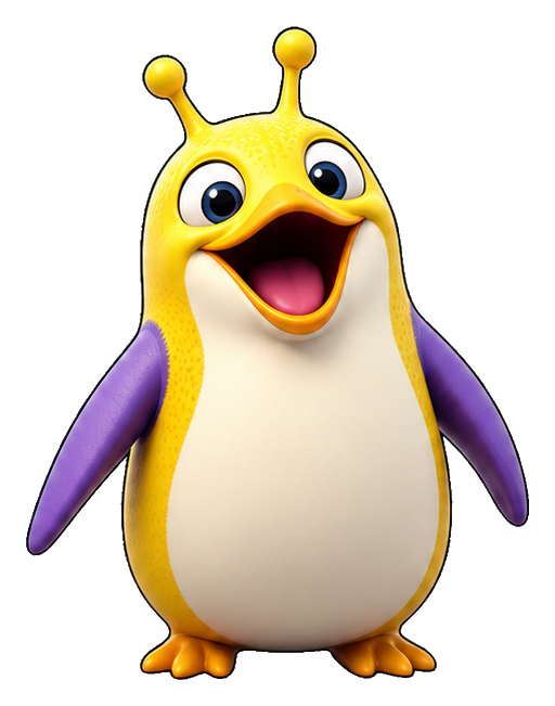 Preview for Laughing Penguin Alien Sticker