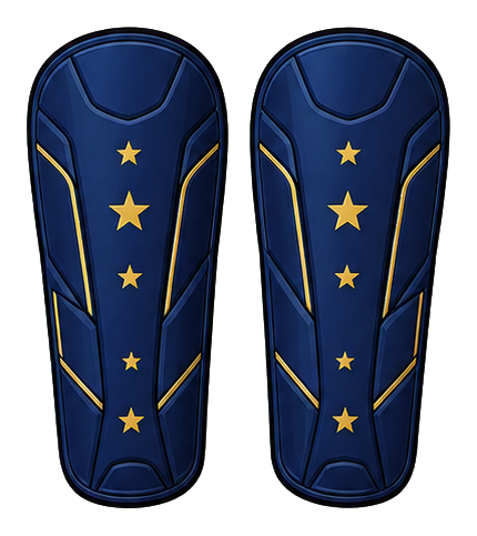 Preview for Navy Shin Guards With Gold Stars Sticker