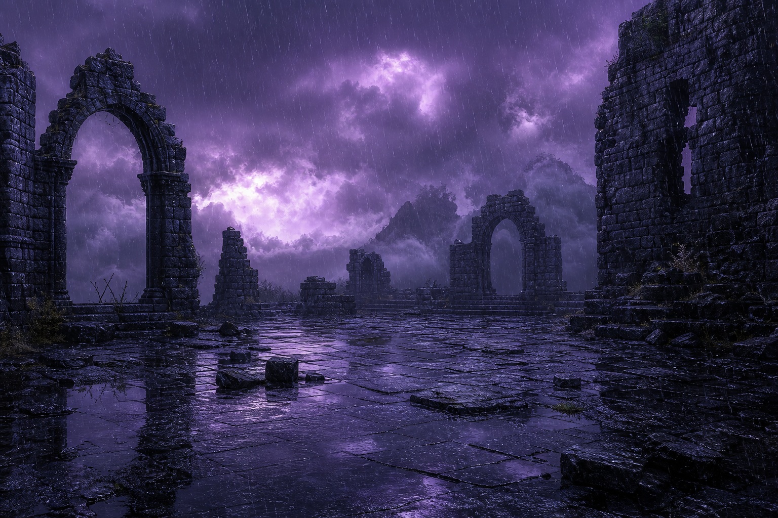 Preview for Dark Gothic Courtyard Background