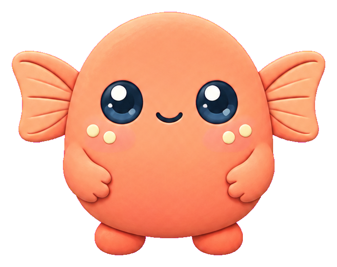 Preview for Coral Kawaii Alien Sticker