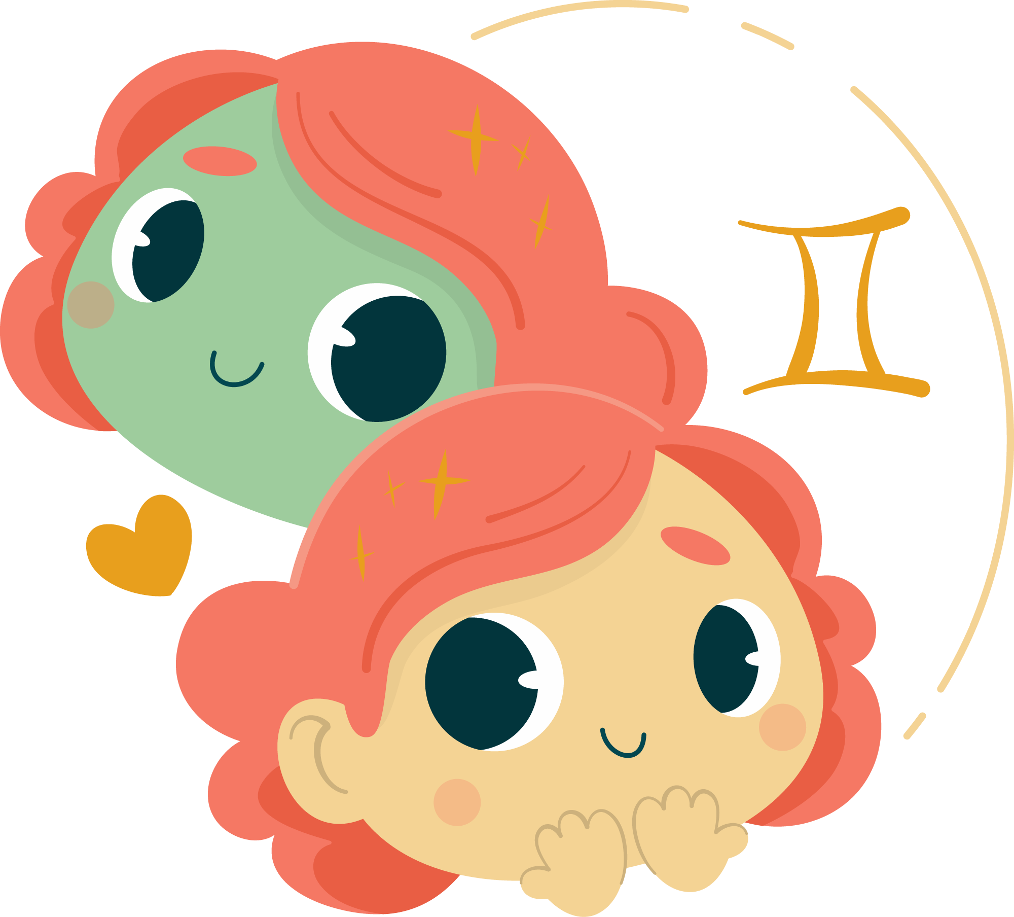 Preview for Gemini-zodiac-sign-illustration-sticker-672d2