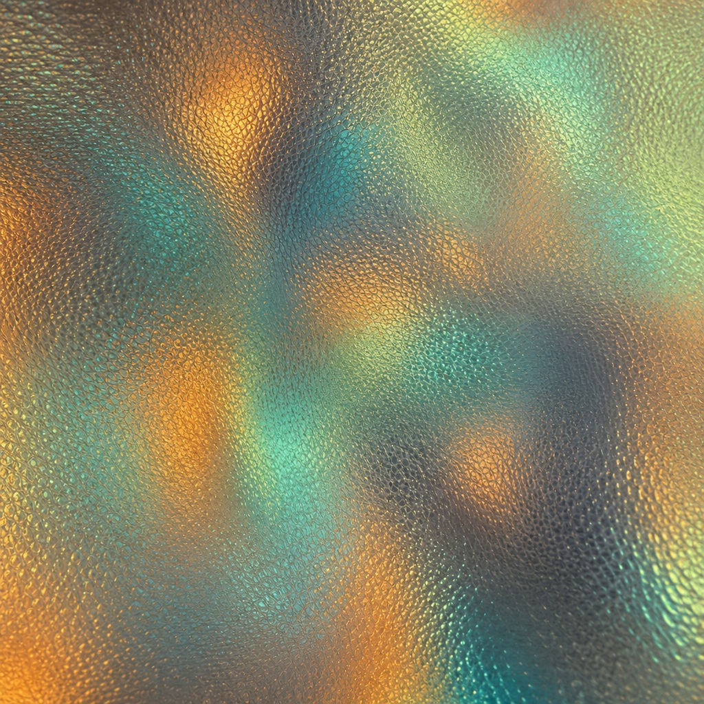 Amber teal holographic texture with rippling iridescent highlights
