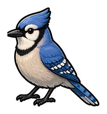 Preview for Blue Jay Bird Sticker Graphic
