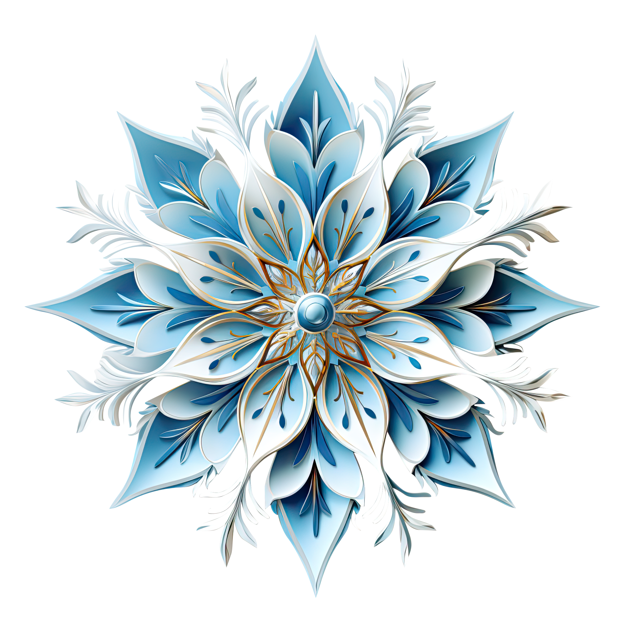 Preview for Snowflake-design-pattern-new-year-sticker-e3640