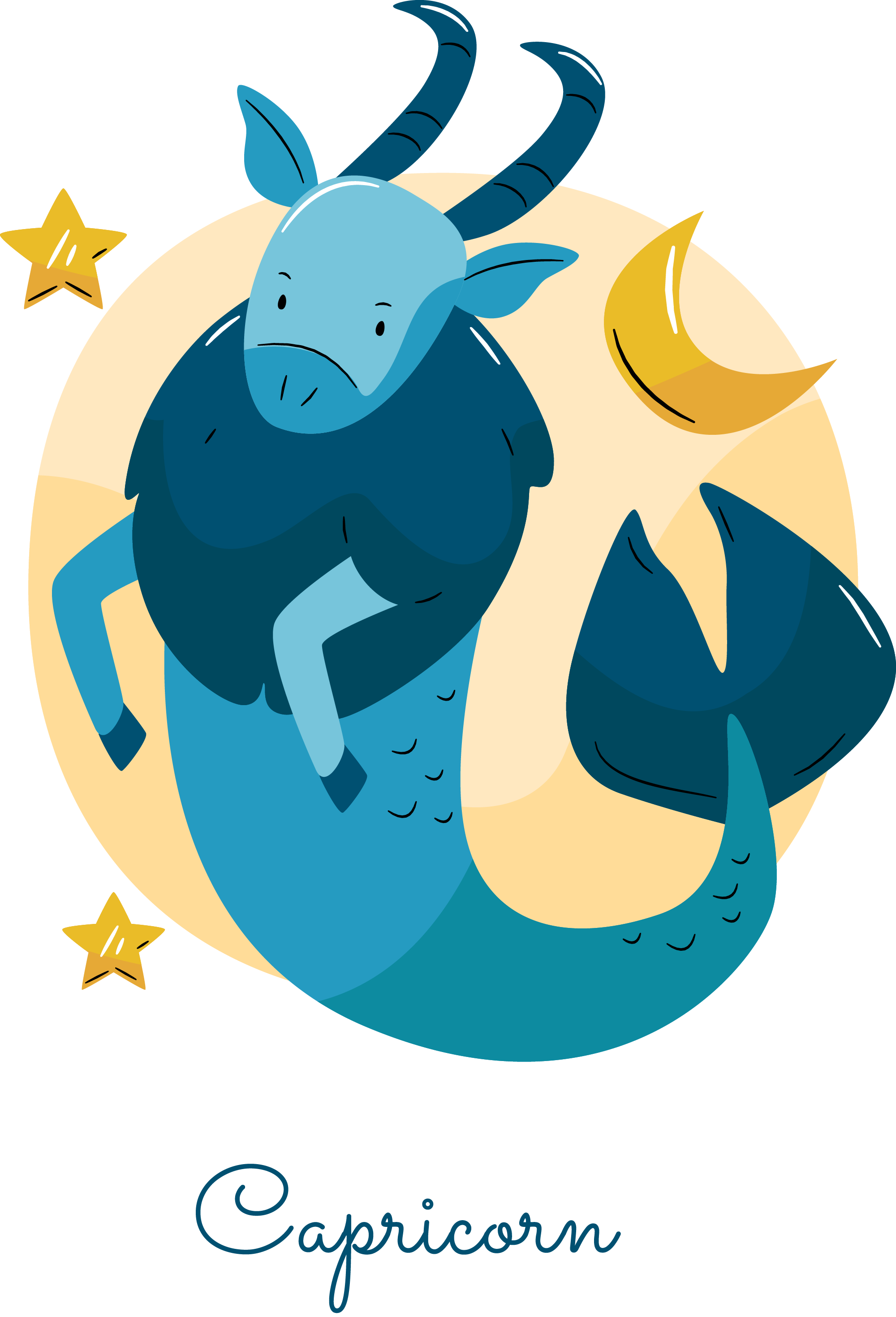 Preview for Capricorn-zodiac-illustration-sticker-96291