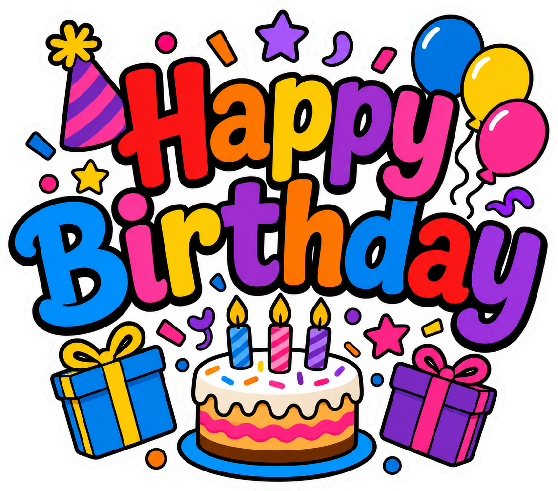 Preview for Happy Birthday Sticker Graphic